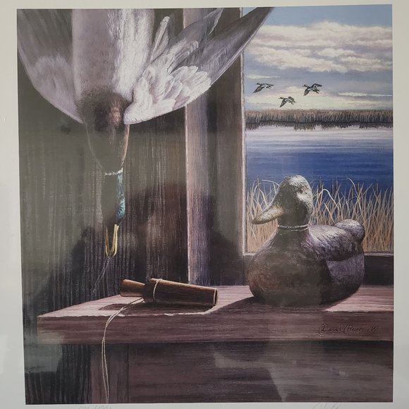 Vintage Duck Print Called Days Past Signed by David Reiser Courtesy of Anheuser- - Picture 4 of 16